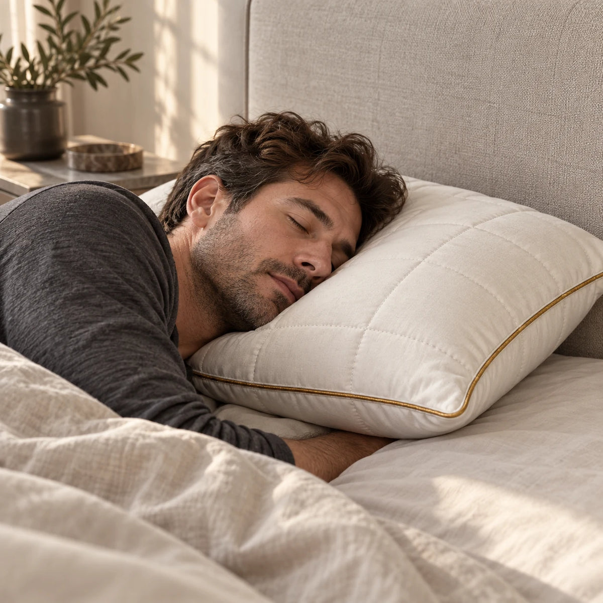 Mr. Pillow Yün yastık yatak odası görünümü
