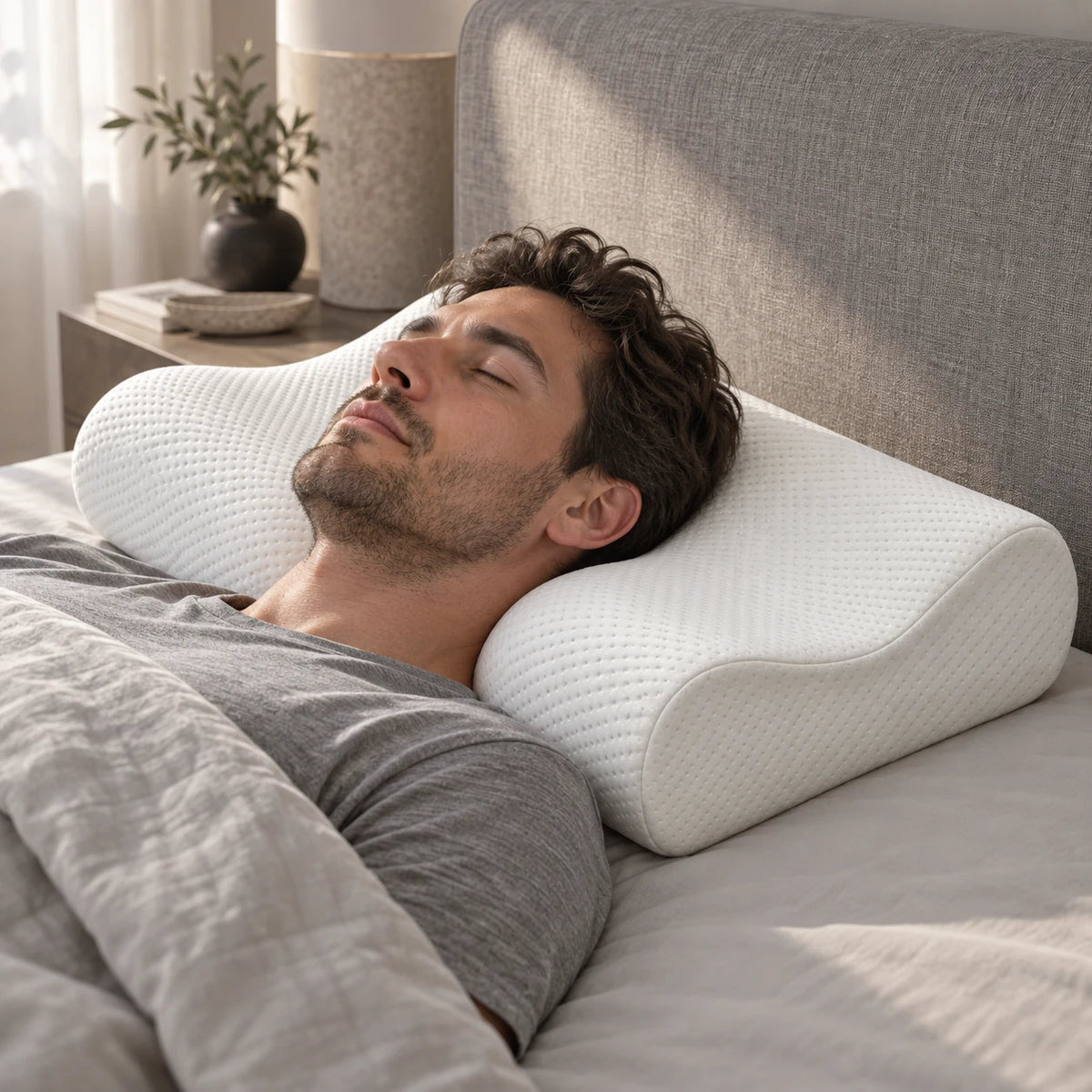 Mr. Pillow Ortopedik Visco yastık yatak odası görünümü